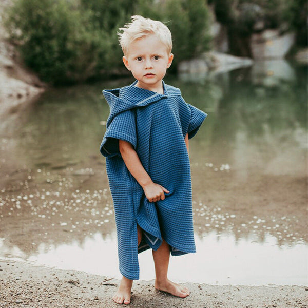 HKM-365267 Quick-Drying Cotton Hooded Bathrobe for Kids in Multiple Colors
