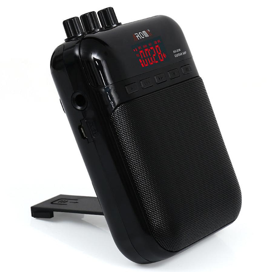HKM-365331 Rechargeable Mini Speaker with Guitar Volume and Pitch Control, Microphone Input, and Music Playback Function
