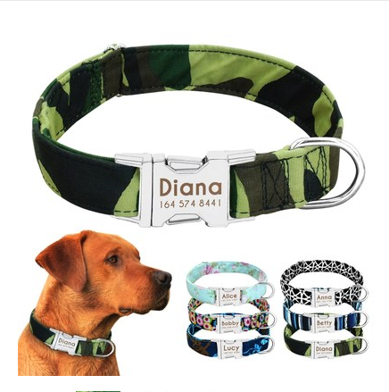 HKM-3653565 Adjustable High Reflective Dog Collar for Small, Medium, and Large Breeds - Comfortable and Breathable with Night Visibility