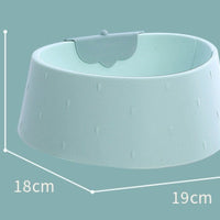 HKM-3653949 Strawberry Grain Pet Bowl for Cats - Durable PP Plastic in Green, Pink, and Gray