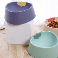 HKM-3653949 Strawberry Grain Pet Bowl for Cats - Durable PP Plastic in Green, Pink, and Gray