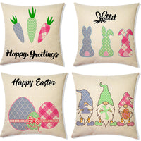 HKM-365395 Nordic Cartoon Anime Linen Throw Pillowcase for Living Room Sofa Bed