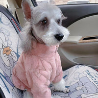 HKM-3654333 Pet Fur Zip-up Shirt for Dogs in Brown, Beige, and Pink - Casual Polyester Clothing for All Sizes S-2XL