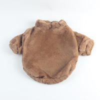 HKM-3654333 Pet Fur Zip-up Shirt for Dogs in Brown, Beige, and Pink - Casual Polyester Clothing for All Sizes S-2XL