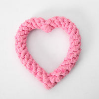 HKM-3654589 Cotton Rope Woven Love Toy for Pets - Pink, Red, Rose Red - 11CM
