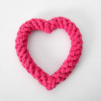 HKM-3654589 Cotton Rope Woven Love Toy for Pets - Pink, Red, Rose Red - 11CM