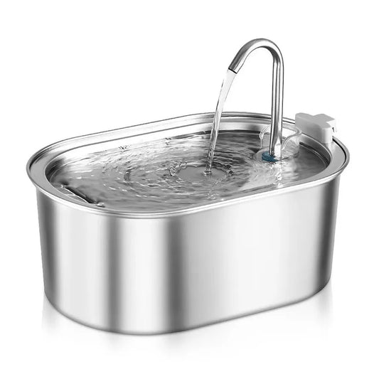 HKM-365459 Large Capacity Stainless Steel Outdoor Pet Water Fountain with Multi-Stage Filtration System