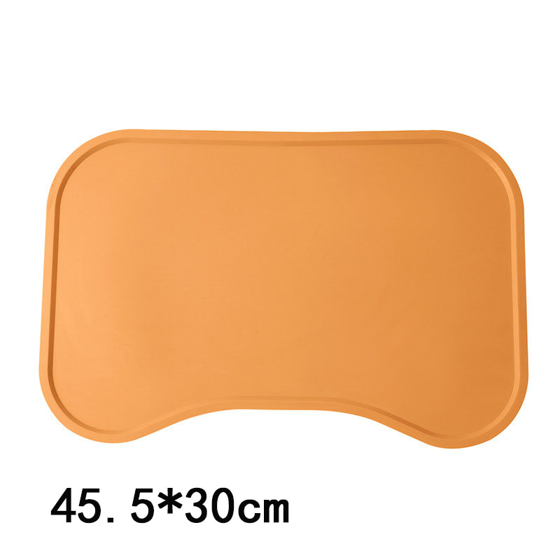 HKM-3655613 Waterproof Silicone Pet Placemat for Dogs and Cats - Easy to Clean Anti-Overflow Design, Available in Green, Pink, Yellow