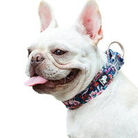 HKM-3655741 Leakproof Dog Collar in Broken Flower Patterns - Sizes 2XS to 3XL