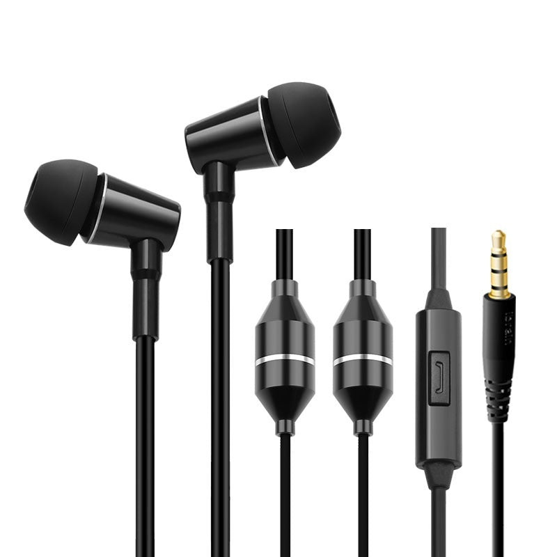 HKM-365587 In-ear Wired Headset with Microphone and Radiation Protection, Frequency Range 20-20000Hz, Silicone Earplugs, 3.5mm Plug