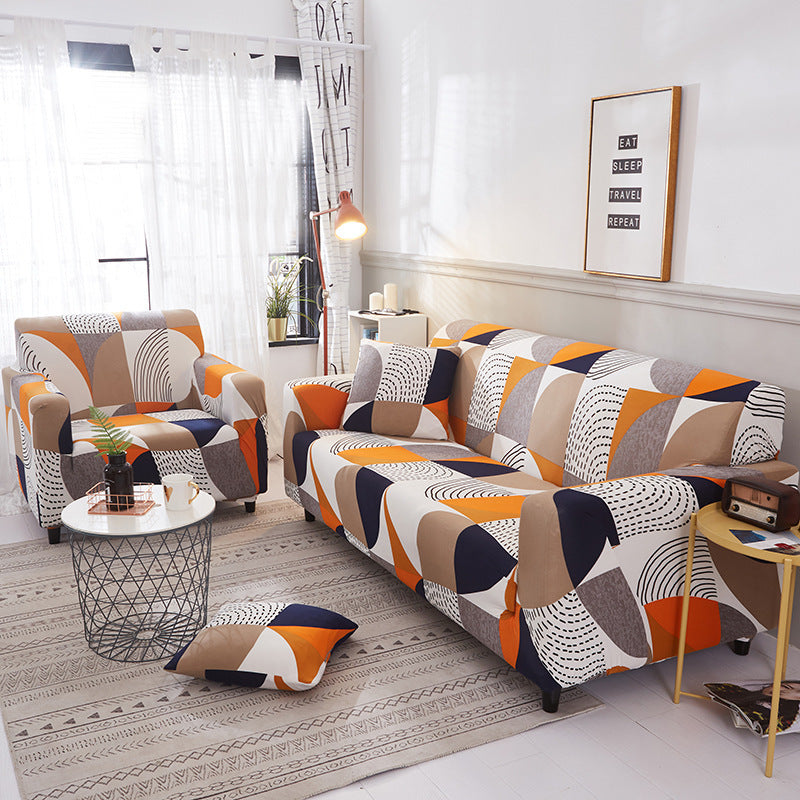 HKM-365651 Universal Elastic Sofa Cover in Various Patterns and Sizes - Modern Design, Non-slip Protection
