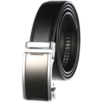 HKM-365715 Automatic Buckle Cowhide Belt for Men with Custom Logo Press Feature