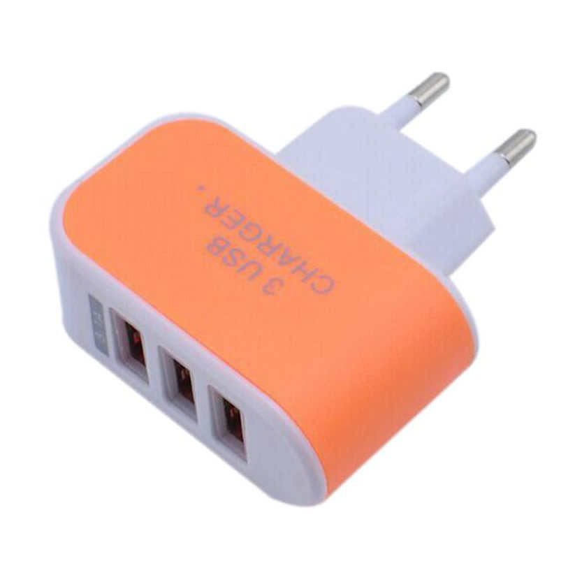 HKM-365715 Plastic Travel USB Charger - 220V Input, 5V Output, 1000mA Charging Current