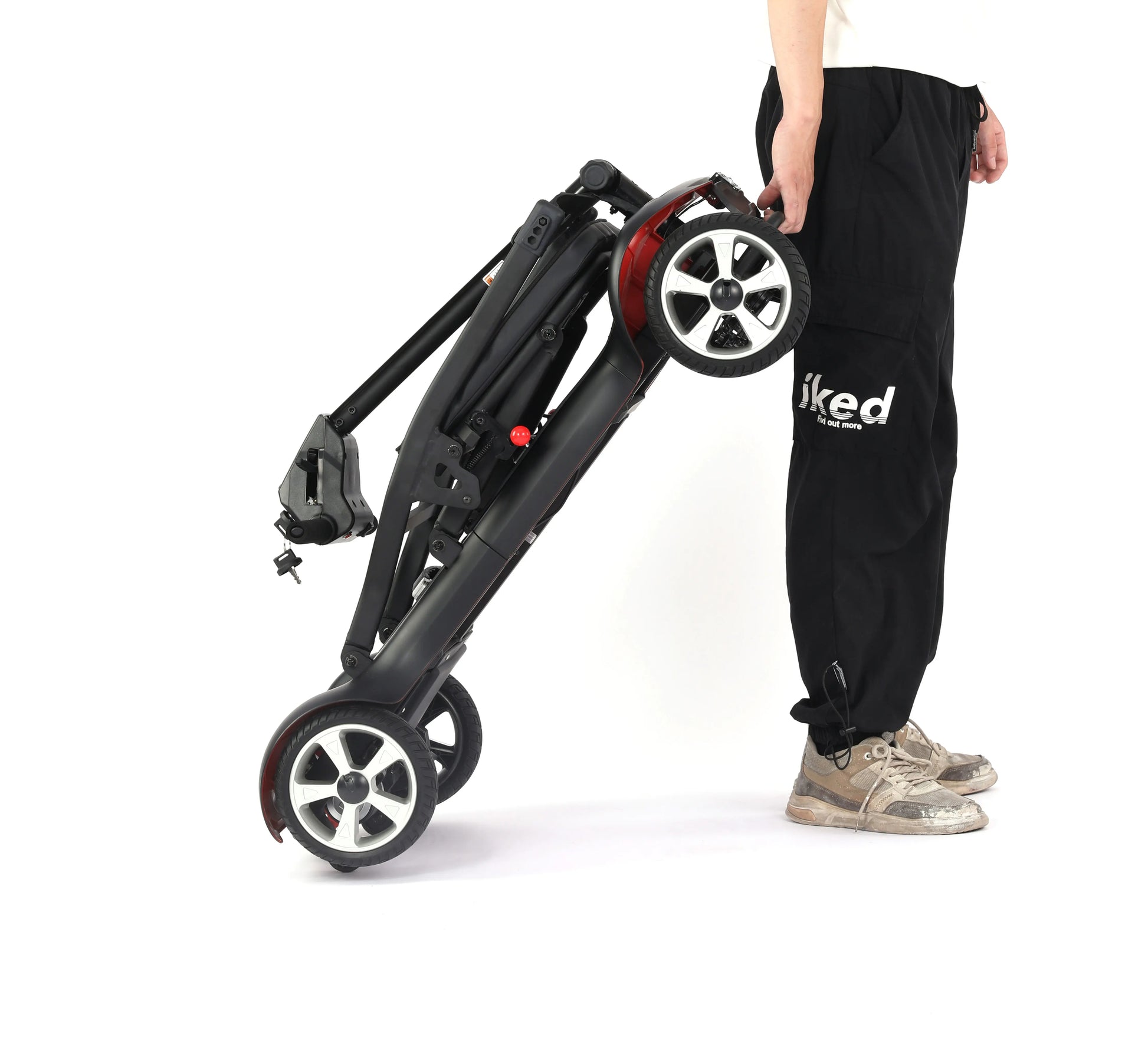 HKM-365715 Portable Electric Mobility Scooter with 4 Wheels for Seniors - All Terrain, Foldable, 20KM Range, 8KM/H Max Speed