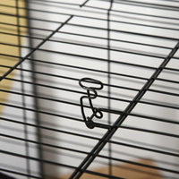 HKM-3657405 Large Small Animal Cage with Rolling Wheels, Multiple Platforms, and Easy Cleaning