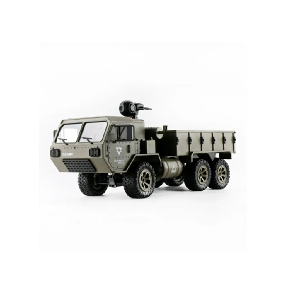 HKM-365843 1/16 Scale 6WD Remote Control Military Pickup Truck with Camera - Ready-to-Go Off-Road Vehicle for All Ages