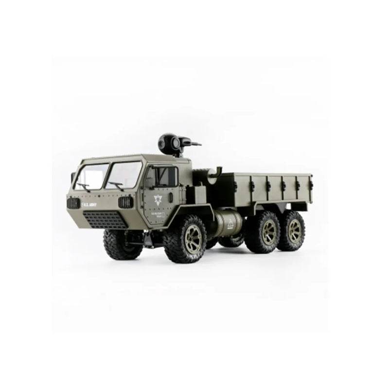 HKM-365843 1/16 Scale 6WD Remote Control Military Pickup Truck with Camera - Ready-to-Go Off-Road Vehicle for All Ages