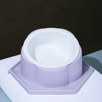 HKM-3659709 Spliceable Cat Food Bowl with Anti-Tip Design, Available in Multiple Colors