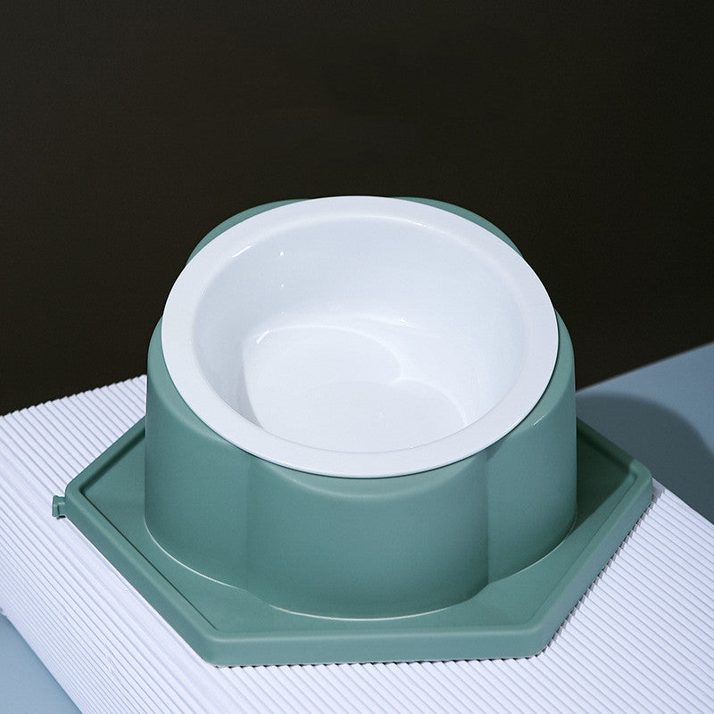 HKM-3659709 Spliceable Cat Food Bowl with Anti-Tip Design, Available in Multiple Colors