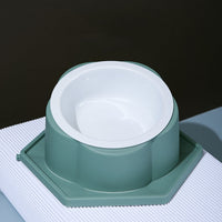 HKM-3659709 Spliceable Cat Food Bowl with Anti-Tip Design, Available in Multiple Colors