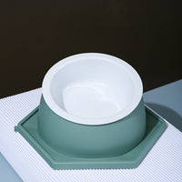 HKM-3659709 Spliceable Cat Food Bowl with Anti-Tip Design, Available in Multiple Colors