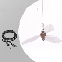 HKM-3660349 Interactive Cat Teaser Stick with Laser and Feather Attachments