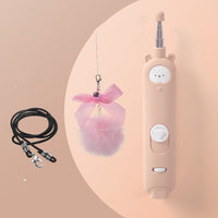 HKM-3660349 Interactive Cat Teaser Stick with Laser and Feather Attachments