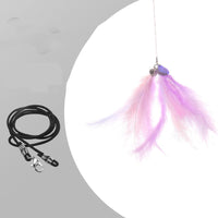HKM-3660349 Interactive Cat Teaser Stick with Laser and Feather Attachments