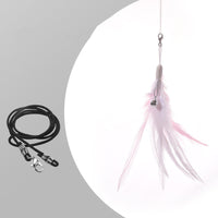HKM-3660349 Interactive Cat Teaser Stick with Laser and Feather Attachments