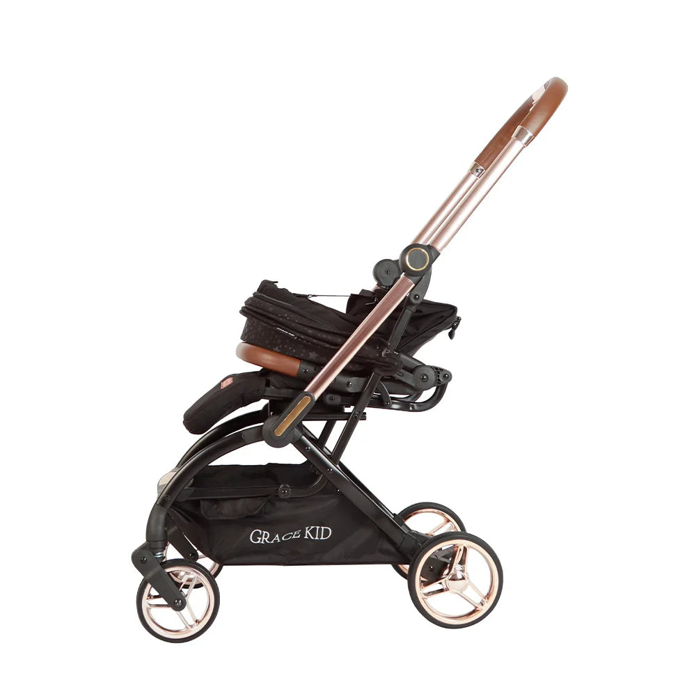 HKM-366035 4-in-1 Lightweight Foldable Baby Stroller with Swivel Seat for Newborns to 3 Months