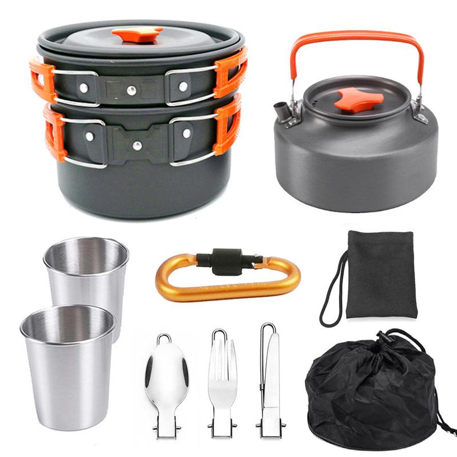 HKM-366035 Portable Outdoor Cooking Mess Kit for Camping, Hiking, and Picnics