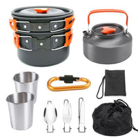 HKM-366035 Portable Outdoor Cooking Mess Kit for Camping, Hiking, and Picnics