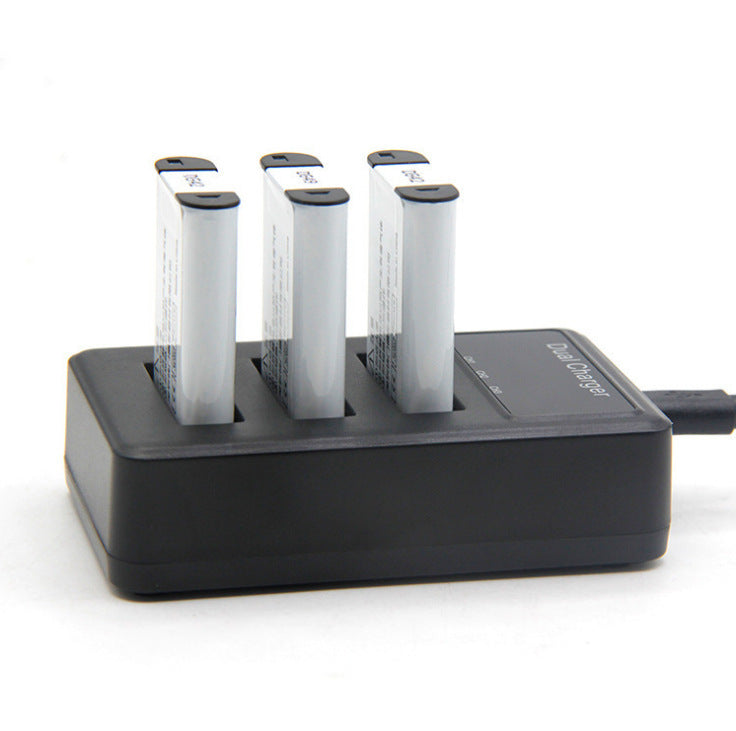 HKM-366035 Vertical USB Charger for BX1 Batteries - 3 Slots for Efficient Charging, Micro-USB Compatible