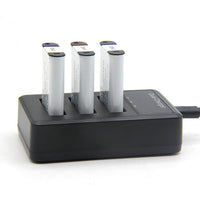 HKM-366035 Vertical USB Charger for BX1 Batteries - 3 Slots for Efficient Charging, Micro-USB Compatible