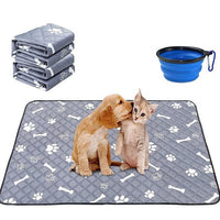 HKM-3661373 Washable Dog and Cat Urine Pad - Multiple Sizes with Footprints and Bone Design