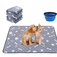 HKM-3661373 Washable Dog and Cat Urine Pad - Multiple Sizes with Footprints and Bone Design
