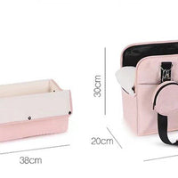 HKM-3661757 Korean Summer Portable Medium Soft Nylon Dog Bag in Pink and Black