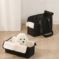 HKM-3661757 Korean Summer Portable Medium Soft Nylon Dog Bag in Pink and Black