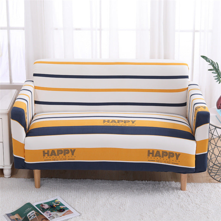 HKM-366227 Polyester Elastic Sofa Cover with Pillowcases for Single to Four-Seater Styles