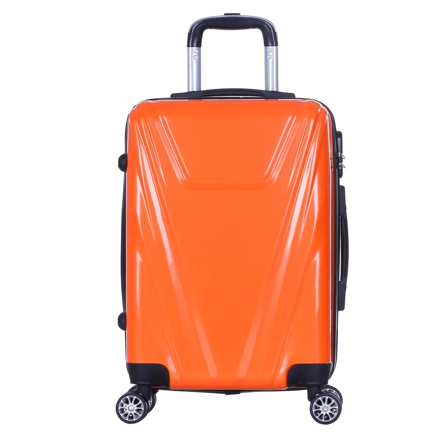 HKM-366227 Travel-Ready ABS+PC Luggage Bag Set with Carry-On Suitcase - Model XHP116