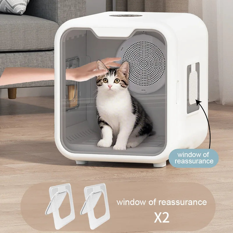 HKM-366291 Automatic Pet Hair Dryer Box with Smart Temperature Control for Cats and Small Dogs - Ultra Quiet, Eco-Friendly Design
