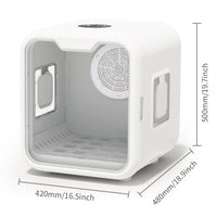 HKM-366291 Automatic Pet Hair Dryer Box with Smart Temperature Control for Cats and Small Dogs - Ultra Quiet, Eco-Friendly Design