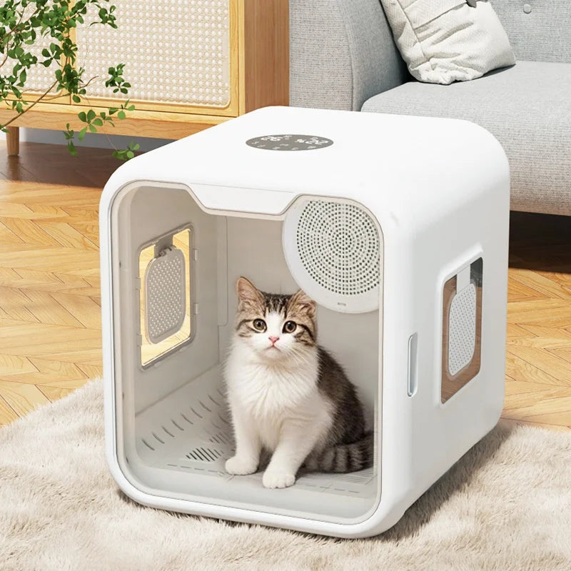 HKM-366291 Automatic Pet Hair Dryer Box with Smart Temperature Control for Cats and Small Dogs - Ultra Quiet, Eco-Friendly Design