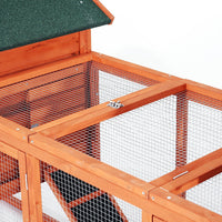 HKM-3663165 Large Dual Chicken Coop with Nesting Boxes and Outdoor Ramps for Backyard Poultry
