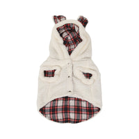 HKM-3663933 Winter Fleece-Lined Pet Apparel in Plaid Patterns - Sizes S to XXL