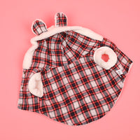HKM-3663933 Winter Fleece-Lined Pet Apparel in Plaid Patterns - Sizes S to XXL