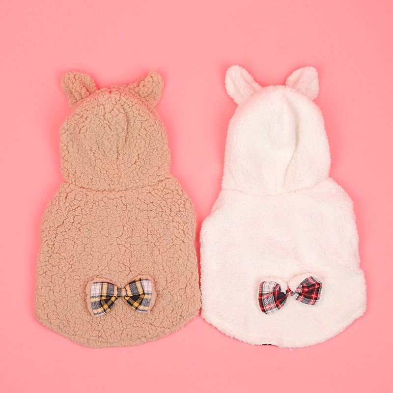 HKM-3663933 Winter Fleece-Lined Pet Apparel in Plaid Patterns - Sizes S to XXL
