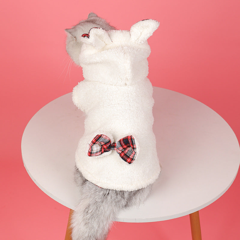 HKM-3663933 Winter Fleece-Lined Pet Apparel in Plaid Patterns - Sizes S to XXL