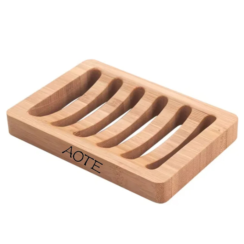 HKM-366419 Natural Wood Soap Box with Custom Logo for Bath and Toilet Supplies