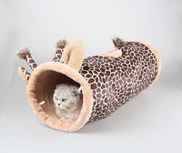 HKM-3664573 Cartoon Animal Plush Sounding Toys - Black Cat, Dinosaur, Giraffe, Cat Tunnel, 24cm Diameter, Flannel Paper